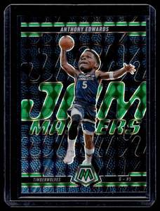 lot 105 image: Anthony Edwards Mosaic Prizm Insert 2024-25 Jam Masters #10 Minnesota Timberwolves Basketball Card