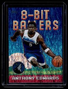 lot 107 image: Anthony Edwards Blue Foil SP Insert 2025 Topps #8B-18 Minnesota Timberwolves Basketball Card