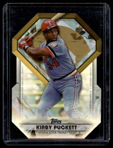 lot 110 image: Kirby Puckett Diecut 2022 Topps Diamond Greats #DGDC-38 Minnesota Twins Baseball Card