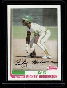 lot 119 image: Rickey Henderson 1982 Topps #610 Vintage Baseball Card