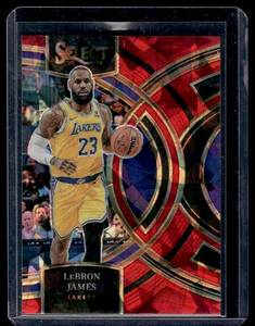 lot 148 image: LeBron James Ruby Cracked Ice 2023-24 Select Premier #135 Basketball Card