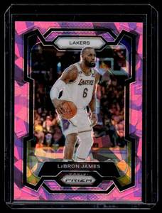 lot 150 image: LeBron James Pink Cracked Ice Prizm 2023-24 #63 Basketball Card