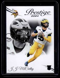lot 157 image: JJ McCarthy RC 2024 Prestige #311 Rookie Minnesota Vikings Football Card