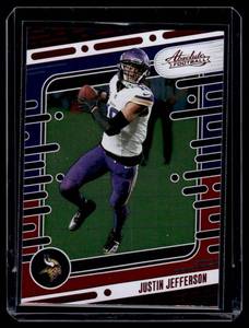 lot 160 image: Justin Jefferson 2024 Absolute #69 Minnesota Vikings Football Card
