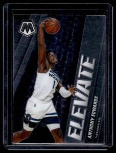 lot 165 image: Anthony Edwards Elevate 2020-21 Mosaic #12 Minnesota Timberwolves Basketball Card