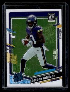 lot 167 image: Jordan Addison RC 2023 Donruss Optic #271 Rookie Minnesota Vikings Football Card