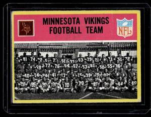 lot 175 image: Minnesota Vikings Team Card 1967 Philadelphia #97 Vintage Football Card