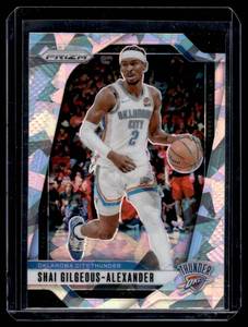 lot 182 image: Shai Gilgeous-Alexander Cracked Ice Prizm 2024-25 #113 Basketball Card