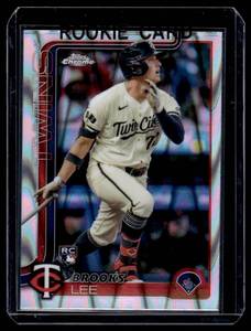 lot 185 image: Brooks Lee Lava Refractor RC 2025 Topps Chrome #234 Rookie Minnesota Twins Baseball Card