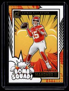 lot 193 image: Patrick mahomes Bomb Squad Insert 2024 Donruss #33 Football Card