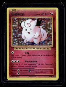 lot 198 image: Clefiary Holo Pokemon Card 63108