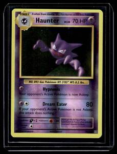 lot 203 image: Haunter Holo Pokemon Card 48108