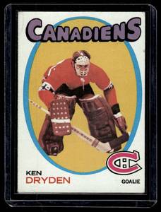 lot 32A image: Ken Dryden RC 1971-72 Topps #45 Rookie Vintage Hockey Card