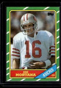 lot 39A image: Joe Montana 1986 Topps #56 Vintage Football Card