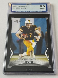 lot 9 image: Josh Allen RC Graded 8.5 NM-MT 2018 Leaf Draft #31 Rookie Football Card