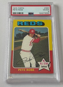 lot 11 image: Pete Rose PSA 4 1975 Topps #320 Vintage Baseball Card