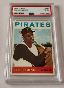 lot 13 image: Roberto Clemente PSA 4 1964 Topps #440 Vintage Baseball Card