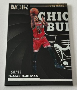 lot 72 image: DeMar DeRozan 99 2023-24 Noir Icon Edition #88 Numbered 5099 Basketball Card
