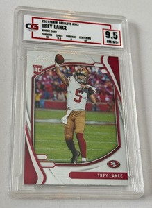 lot 168 image: Trey Lance RC Graded 9.5 NM-MT 2021 Absolute #103 Rookie Football Card