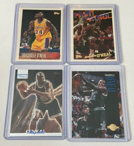lot 173 image: Shaquille ONeal 4 Card Basketball Lot
