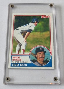 lot 37A image: Wade Boggs RC 1983 Topps #498 Rookie Vintage Baseball Card