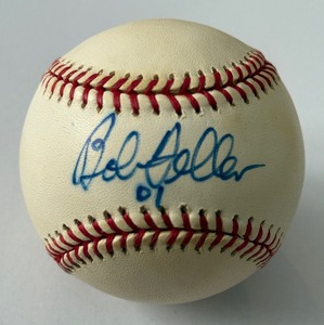 lot 9A image: Bob Feller Signed Baseball Rawlings OALB Budig Ball