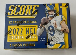 lot 25A image: 2022 Score Football Blaster Box - 6 Packs, New