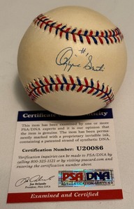 lot 24B image: Ozzie Smith Auto Ball PSA COA Rawlings 1996 All-Star Game Official Baseball