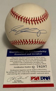 lot 25B image: Ivan Rodriguez Auto Ball PSA COA Rawlings OALB Budig Baseball