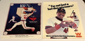 lot 55B image: (2) Reggie Jackson Vintage Baseball Posters - Pony  Weinerschnitzel