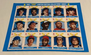 lot 65B image: 1987 Cookie-Crisp Limited Edition Collectors Sheet Baseball Card Set