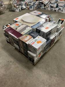 Massive Pallet of Brand Name Misc Faucets, Showers, Fixtures, Towel Bars, Bathroom Fans, Ceiling Fans, Lights, and More (Parts Only) (Great for eBay Sellers)