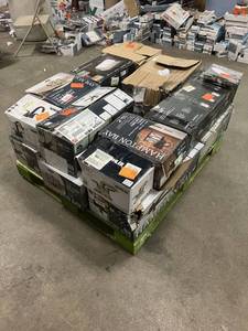 Massive Pallet of Brand Name Misc Faucets, Showers, Fixtures, Towel Bars, Bathroom Fans, Ceiling Fans, Lights, and More (Parts Only) (Great for eBay Sellers)