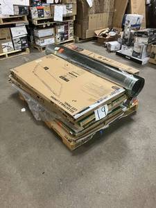 lot 19 image: Massive Pallet of Brand Name Misc Faucets, Showers, Fixtures, Towel Bars, Bathroom Fans, Ceiling Fans, Lights, and More (Parts Only) (Great for eBay Sellers)