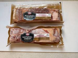 lot 55 image: 2x1lbHormel Natural Choice Thick Cut Uncured Bacon