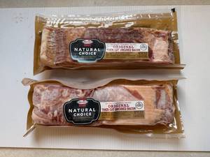 lot 57 image: 2x1lbHormel Natural Choice Thick Cut Uncured Bacon