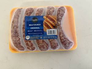 lot 262 image: C. 2x 1lb 3oz Bratwurst Orginal