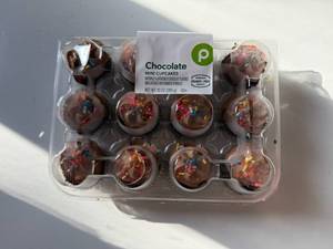 lot 73 image: UP. 6x 12ct Frozen Chocolate Mini Cupcakes-Best By 12232025