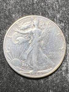 lot 37 image: 1946-D US WALKING LIBERTY HALF DOLLAR