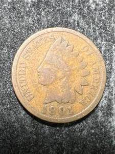 lot 50 image: 1901 US INDIAN HEAD CENT