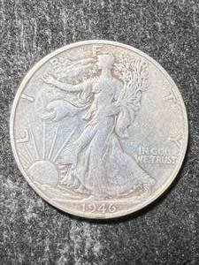 lot 58 image: 1946-S US WALKING LIBERTY HALF DOLLAR