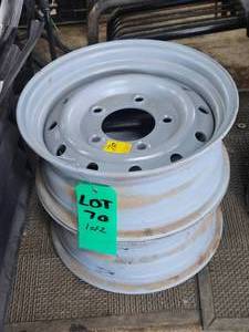 TWO LAND ROVER STEEL WHEELS