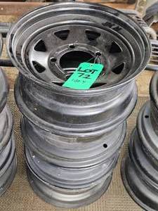 FOUR WOLF STEEL WHEELS