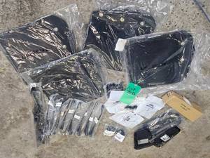 BRAND NEW RUBBER MUD FLAPS, HARDWARE, ETC.