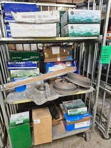ENTIRE CONTENTS ONLY ON RACK - MAINLY NEW BRITPART AND BEARMACH BRAKE COMPONENTS FOR LAND ROVERS