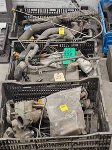 3 CRATES ASSORTED SALVAGED LAND ROVER PARTS