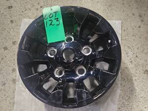 SET OF FOUR BRAND NEW IN SHIPPING CARTONS. VINTAGE DEFENDER SAWTOOTH STYLE WHEELS IN GLOSS BLACK FINISH