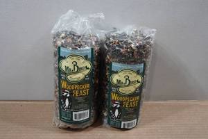 lot 36 image: 2 Mr Bird Woodpecker Feast 1.14lb Cylinders