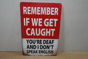 lot 104 image: Novelty Metal Sign - If We Get Caught