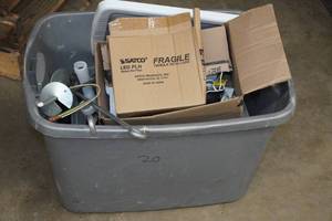 lot 149 image: Assorted Hardware - Cords, Bottle Jack, Caster Wheels